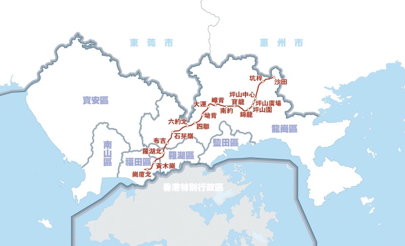 深圳首條東部地鐵快線 14號線現已開通 實現1小時「深圳都市圈」