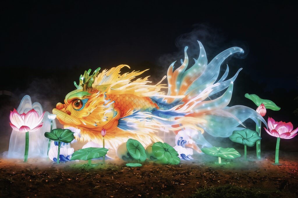 深圳光影双重奏非遗灯海与都市圣诞相辉映